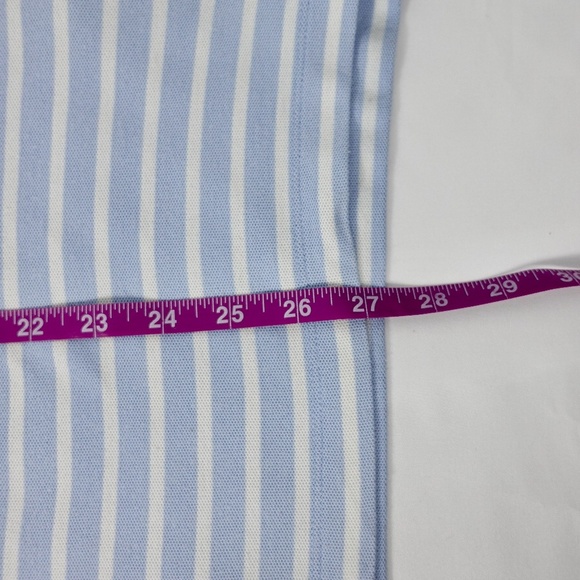 Men's | Nautica | Light Blue Horizontal Striped Polo Shirt Top - Picture 9 of 12